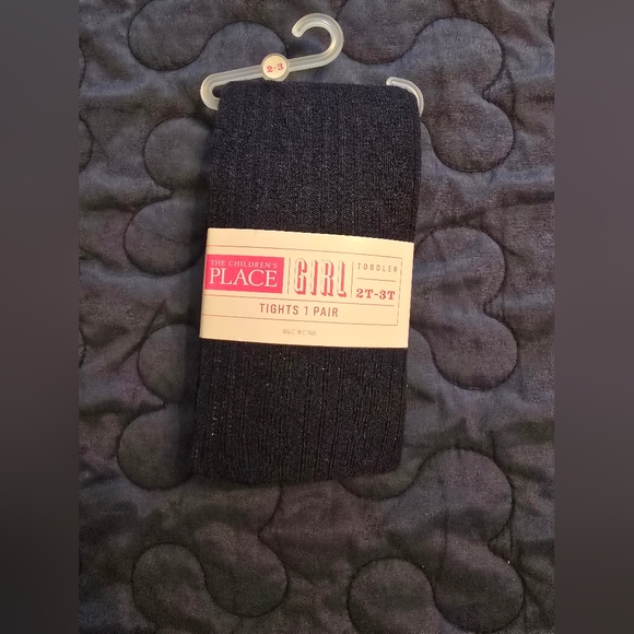 Children's Place Toddler Girls Navy Tights Sz 2T/3T🌞NWT - Picture 1 of 3